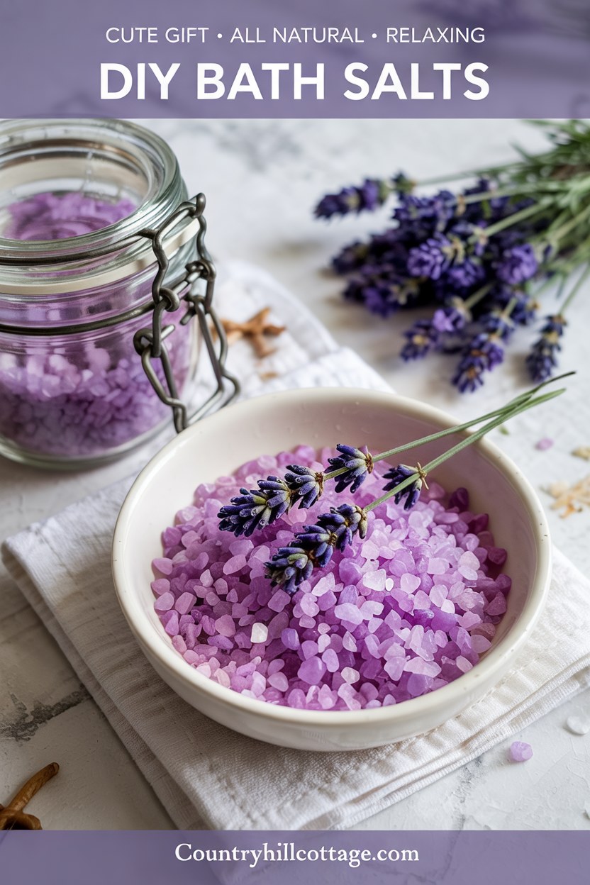 DIY Lavender Bath Salts Recipe with Essential Oils Homemade