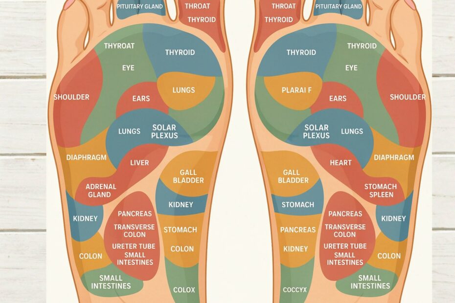 Reflexology and Essential Oils Resource Card | Printable Aromatherapy Guide for Foot Massage Points