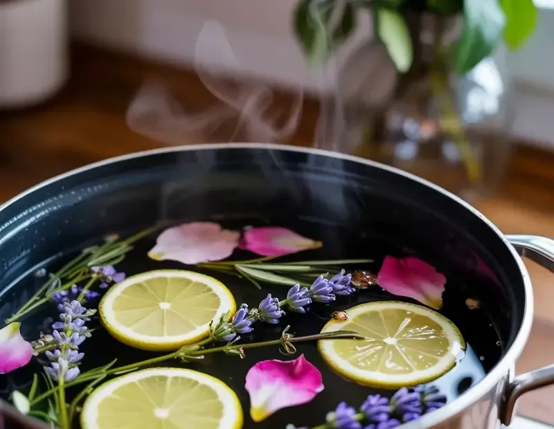 Simmer Pot Recipe: Lemon, Lavender & Rose Petals for a Cozy Home