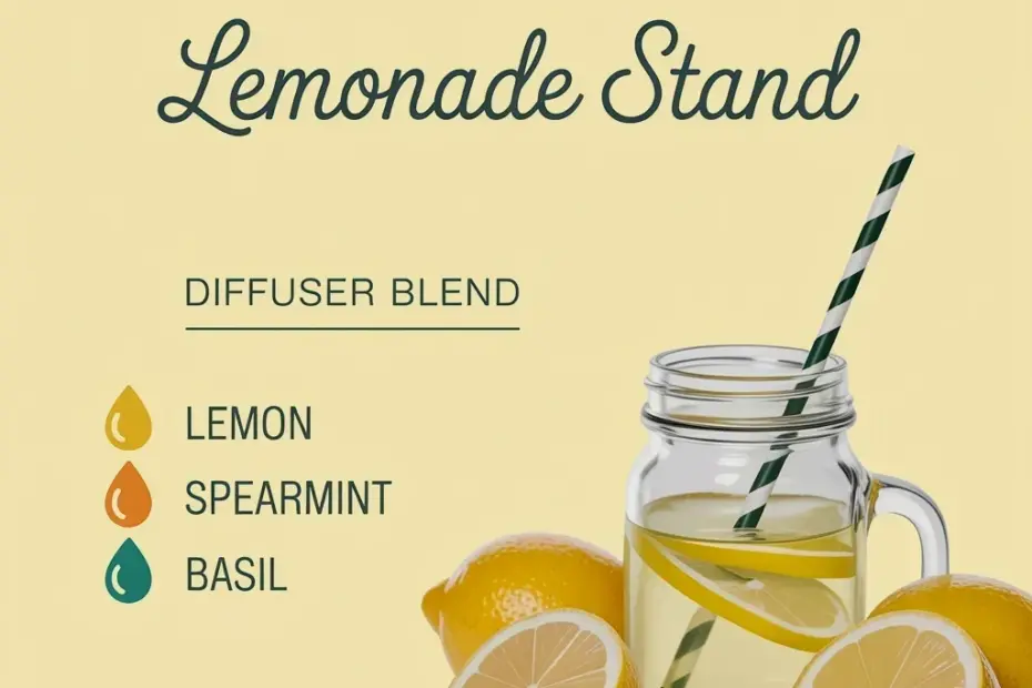 Lemonade Stand Diffuser Blend - Summer Essential Oil Recipe That Smells Like Fresh Lemons