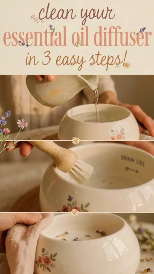 Clean Your Essential Oil Diffuser in 3 Easy Steps (Cozy Aromatherapy